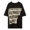 Chest Slogan Printing Short Sleeve Unisex Black H000341X11
