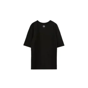 Chest Slogan Printing Short Sleeve Unisex Black H000341X11