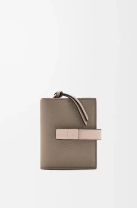 Compact Zip Wallet in Soft Grained Calfskin
