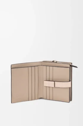 Compact Zip Wallet in Soft Grained Calfskin