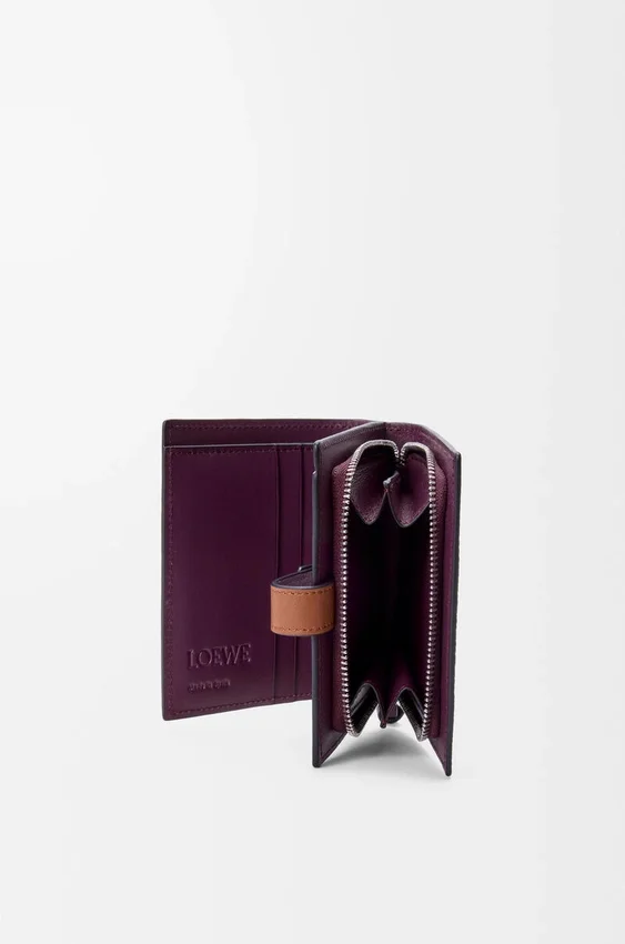 Compact Zip Wallet in Soft Grained Calfskin Compact Zip Wallet in Soft Grained Calfskin