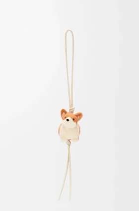 Corgi Charm in Felt and Calfskin Corgi Charm in Felt and Calfskin