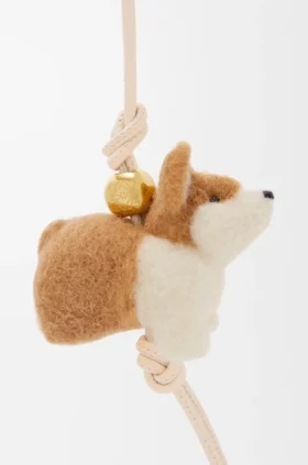 Corgi Charm in Felt and Calfskin Corgi Charm in Felt and Calfskin