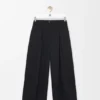 Cropped Trousers in Cotton and Silk Cropped Trousers in Cotton and Silk