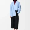 Cropped Trousers in Cotton and Silk Cropped Trousers in Cotton and Silk