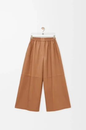 Cropped Trousers in Nappa Lambskin Cropped Trousers in Nappa Lambskin