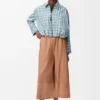 Cropped Trousers in Nappa Lambskin and Suede Goatskin Cropped Trousers in Nappa Lambskin and Suede Goatskin