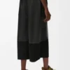 Cropped Trousers in Nappa Lambskin and Suede Goatskin Cropped Trousers in Nappa Lambskin and Suede Goatskin