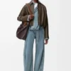 Draped Jacket in Nappa Calfskin Draped Jacket in Nappa Calfskin