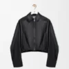 Draped Jacket in Nappa Lambskin Draped Jacket in Nappa Lambskin