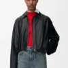 Draped Jacket in Nappa Lambskin Draped Jacket in Nappa Lambskin
