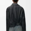 Draped Jacket in Nappa Lambskin Draped Jacket in Nappa Lambskin