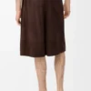 Drawstring Shorts in Suede Goatskin Drawstring Shorts in Suede Goatskin