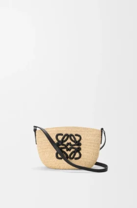 Eclipse Pochette in Raffia and Calfskin