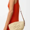 Eclipse Pochette in Raffia and Calfskin Eclipse Pochette in Raffia and Calfskin