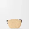 Eclipse Pochette in Raffia and Calfskin Eclipse Pochette in Raffia and Calfskin