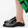 Edge Loafer Mule in Brushed Calfskin