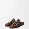 Edge Loafer Mule in Brushed-Off Calfskin