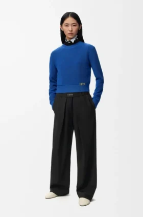 Elasticated Trousers in Wool