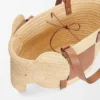 Elephant Basket in Raffia and Calfskin Elephant Basket in Raffia and Calfskin