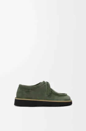 Faro Lace-Up in Suede Calfskin