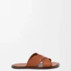 Flex Criss-Cross Slide in Vegetable-Tanned Calfskin Flex Criss-Cross Slide in Vegetable-Tanned Calfskin