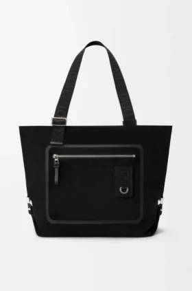 Flex Zipped Tote in Canvas and Suede