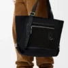Flex Zipped Tote in Canvas and Suede Flex Zipped Tote in Canvas and Suede