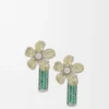 Flor Earrings in Sterling Silver and Crystals Flor Earrings in Sterling Silver and Crystals