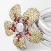 Flor Ring in Sterling Silver and Crystals Flor Ring in Sterling Silver and Crystals