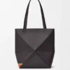 Futurist Cat Medium Puzzle Fold Tote in Nappa Calfskin