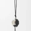 Hedgehog Charm in Felt, Beads and Calfskin Hedgehog Charm in Felt, Beads and Calfskin