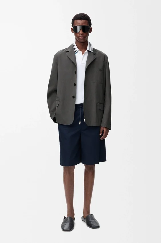 Jacket in Cotton and Silk Jacket in Cotton and Silk