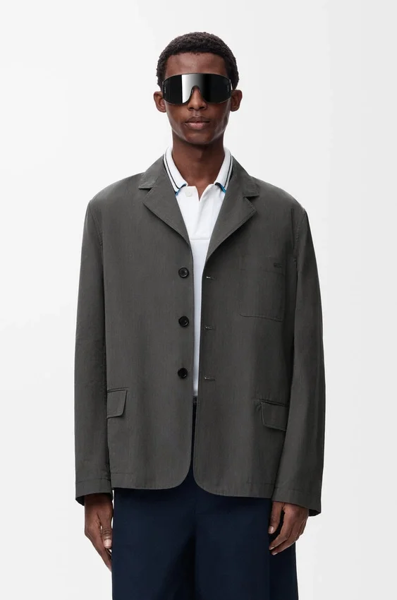 Jacket in Cotton and Silk Jacket in Cotton and Silk