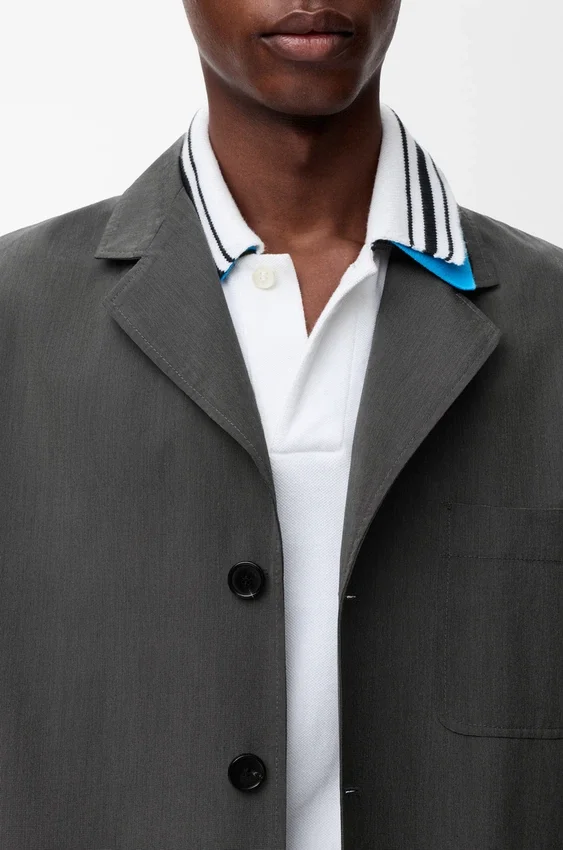 Jacket in Cotton and Silk Jacket in Cotton and Silk