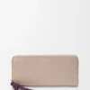 Knot Zip Around Wallet in Shiny Nappa Calfskin