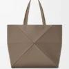 Large Horizontal Puzzle Fold Tote in Soft Grained Calfskin Large Horizontal Puzzle Fold Tote in Soft Grained Calfskin