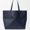 Large Horizontal Puzzle Fold Tote in Soft Grained Calfskin Large Horizontal Puzzle Fold Tote in Soft Grained Calfskin