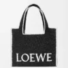 Large Loewe Font Tote in Raffia Large Loewe Font Tote in Raffia