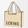 Large Loewe Font Tote in Raffia Large Loewe Font Tote in Raffia