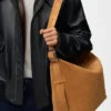 Large Loop Hobo in Suede Calfskin
