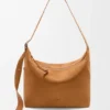 Large Loop Hobo in Suede Calfskin