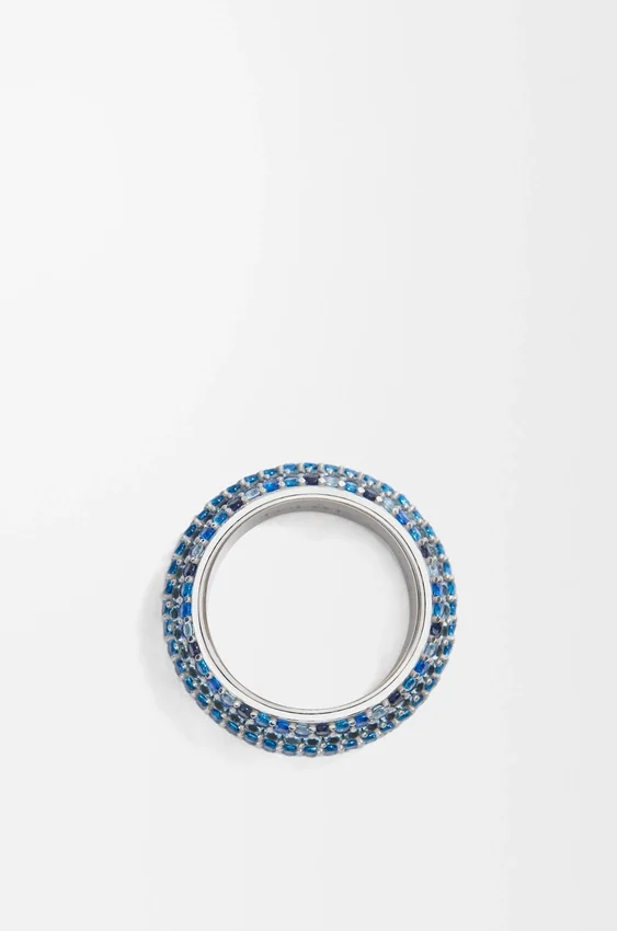 Large Pavé Ring in Sterling Silver and Crystals Large Pavé Ring in Sterling Silver and Crystals