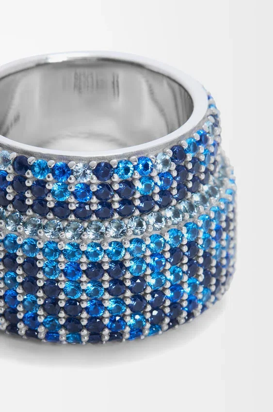 Large Pavé Ring in Sterling Silver and Crystals Large Pavé Ring in Sterling Silver and Crystals