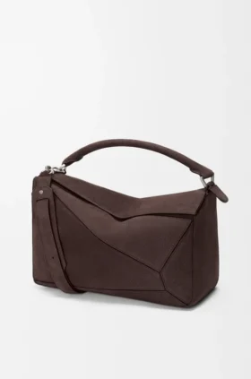 Large Puzzle Bag in Grained Nubuck