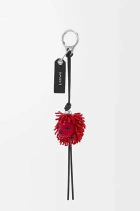 Lion Head Charm in Crochet and Calfskin Lion Head Charm in Crochet and Calfskin