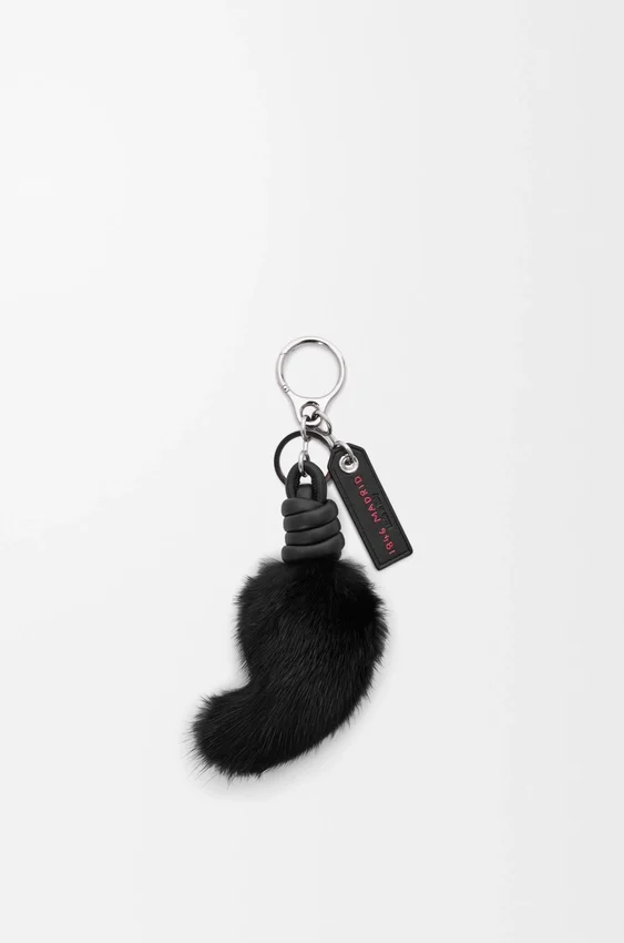Lion Tail Charm in Mink and Calfskin Lion Tail Charm in Mink and Calfskin
