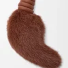 Lion Tail Charm in Mink and Calfskin Lion Tail Charm in Mink and Calfskin