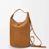 Loop Bucket in Suede Calfskin