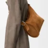 Loop Bucket in Suede Calfskin